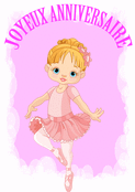 Danseuse joyeuse pour un anniversaire magique